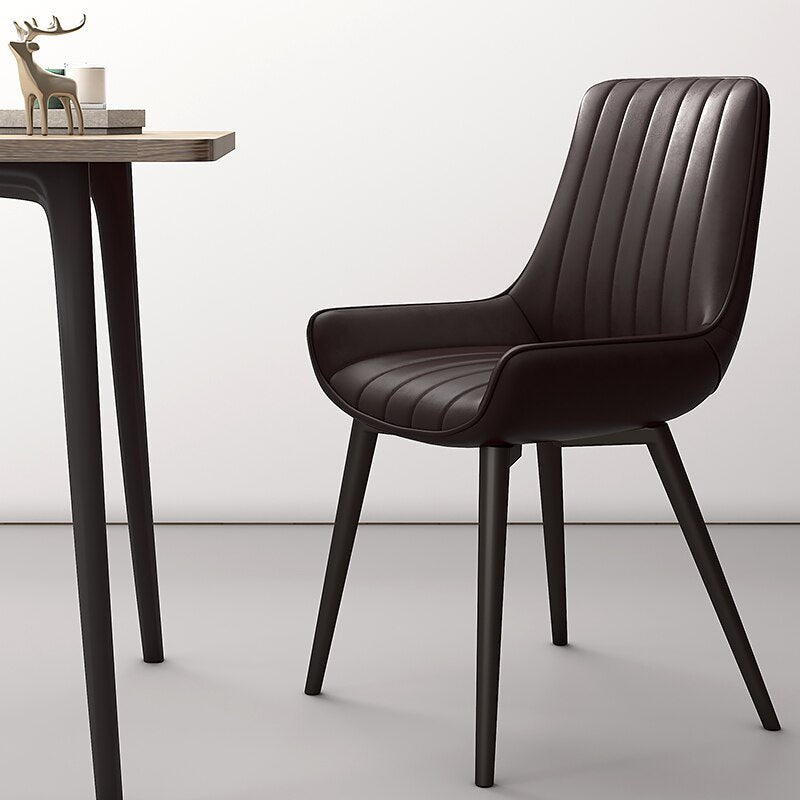 Round Chairs Modern Minimalist Dining Chairs Nordic Light Leather Round Chairs