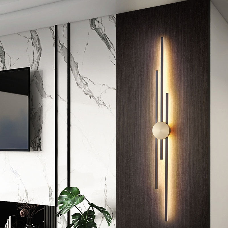 Wall Lamps Surface Mount Minimalist LED Long Coppe Wall Lights