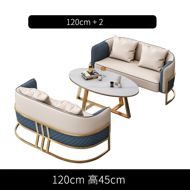 Sofa Sets Nordic Living Room Hotel Lobby Leisure Table Sets 