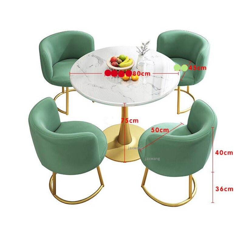 Dining Table Sets Modern Home Kitchen & Dining Furniture Sets Marble 4 Chairs Light Esstisch Sets