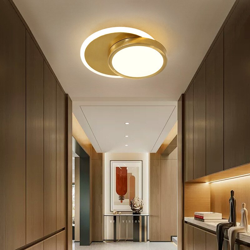 Ceiling Light Fixture Modern Nordic Led Golden Warm Corridor Indoor Ceiling Light