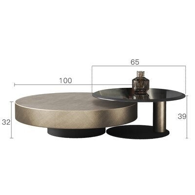 Table Modern Metal Coffee Tisch Living Room Design Round Tables Sets