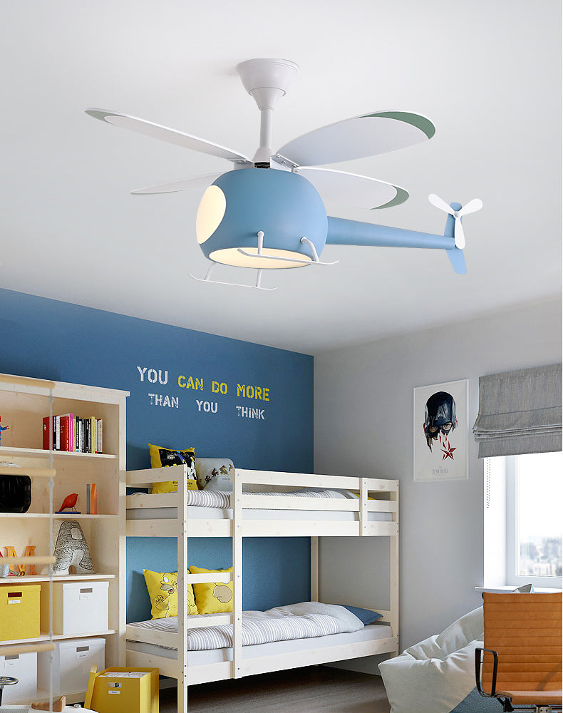 Children's Room Lighting Modern Led Pendant Light Kids Room Aircraftfan Light