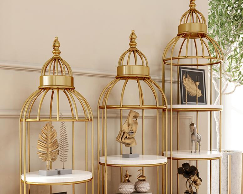 Storage Cabinets Living Room Nordic Racks Creative Bird Cage Shelf Flower Rack Book Schränke