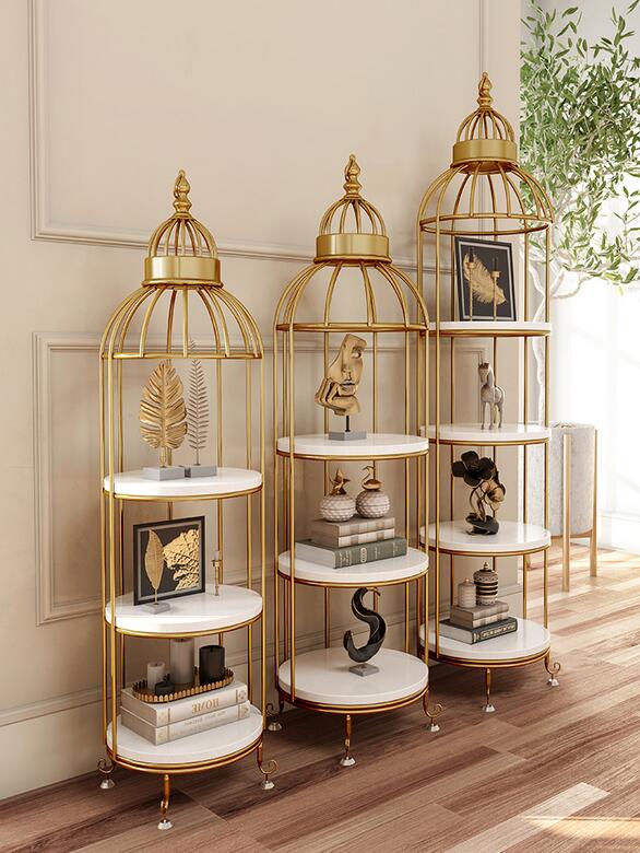 Storage Cabinets Living Room Nordic Racks Creative Bird Cage Shelf Flower Rack Book Schränke