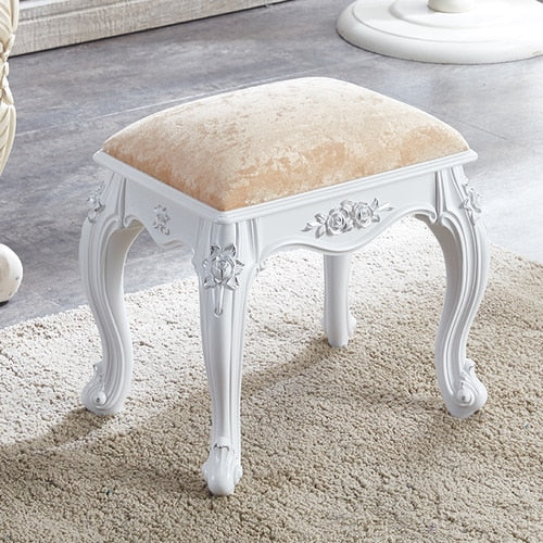 Stools European Style Living Room Hocker Small Square Soft Ottomans Stools Chairs