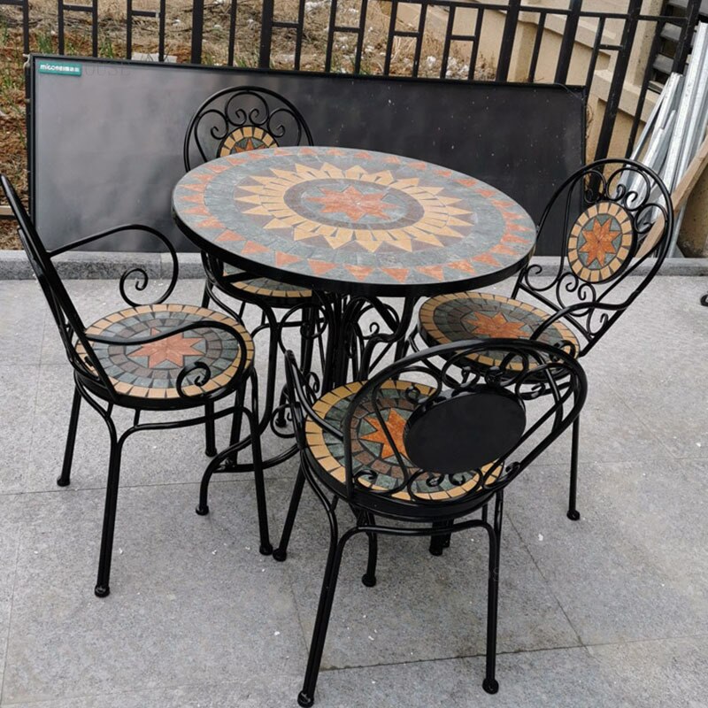 Outdoor Furniture Sets Iron Art Minimalist Modern Garden Terrace Furniture Sets