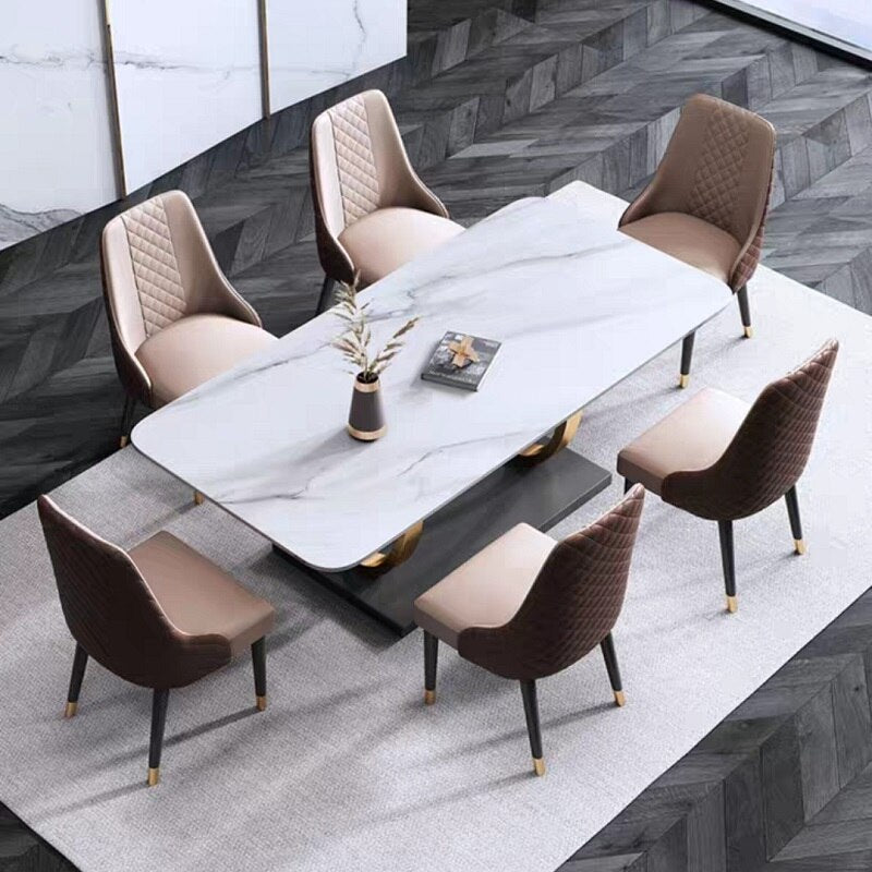 Dining Chairs Sets Luxury Leather Minimalist Esszimmerstühle Modern Living Room Upholstery Chair Set