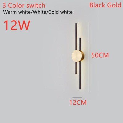 Wall Lamps Surface Mount Minimalist LED Long Coppe Wall Lights