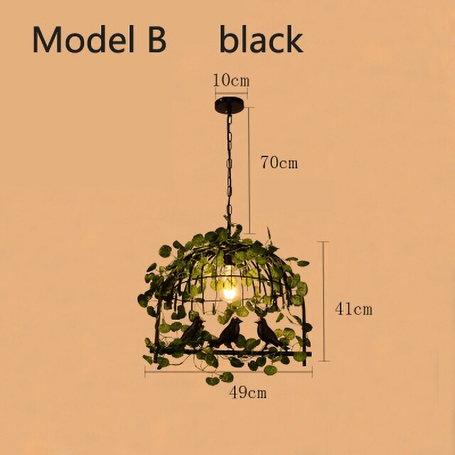 Pendant Light Vintage Bird Cage Lights Garland Hanging Garden Pendant Lights