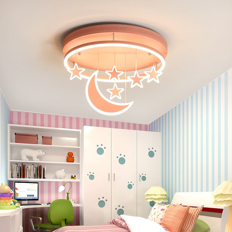 Children's Room Lighting Kids Room Modern Surface Mount Remote Contro LED Lights