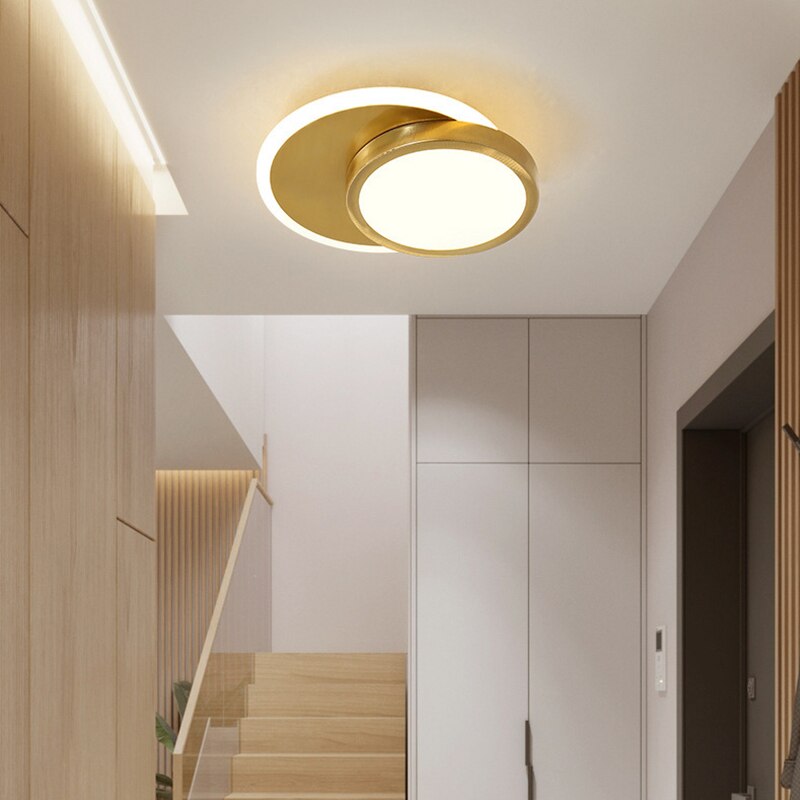 Ceiling Light Fixture Modern Nordic Led Golden Warm Corridor Indoor Ceiling Light