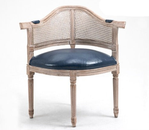 Dining Chair Antique Rattan Back Solid Wood Esszimmerstuhl Leisure Chairs