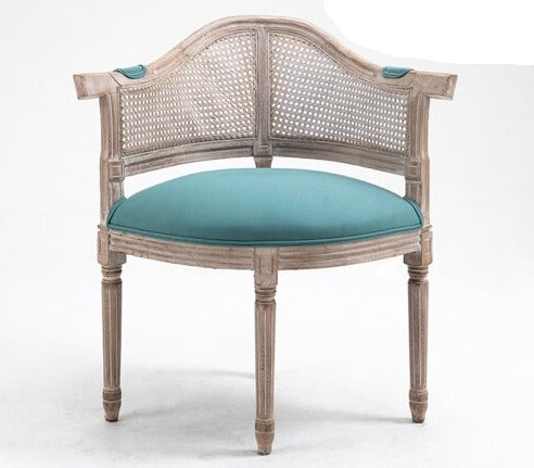 Dining Chair Antique Rattan Back Solid Wood Esszimmerstuhl Leisure Chairs