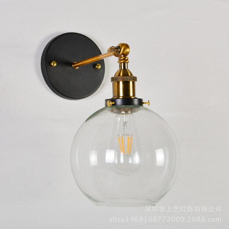 Wall Lamps Mounted Vintage Glass Loft Retro Wall Lights