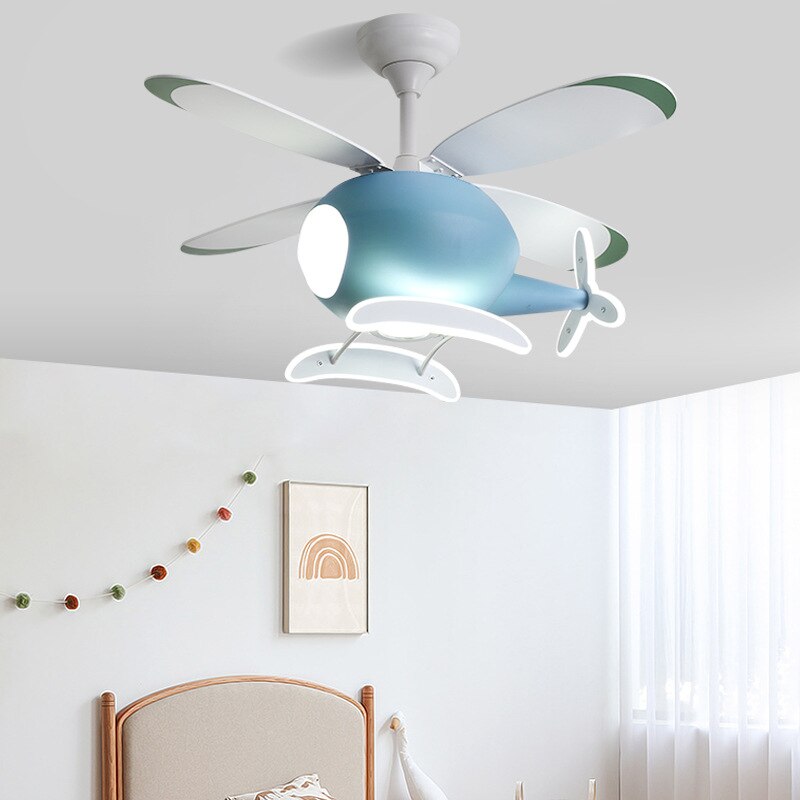 Children's Room Lighting Modern Led Pendant Light Kids Room Aircraftfan Light