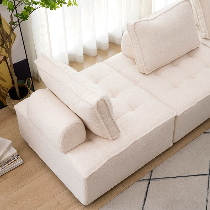 Couch Rice Sofa Living Room Single Lounger Simple Square Couches