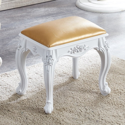 Stools European Style Living Room Hocker Small Square Soft Ottomans Stools Chairs