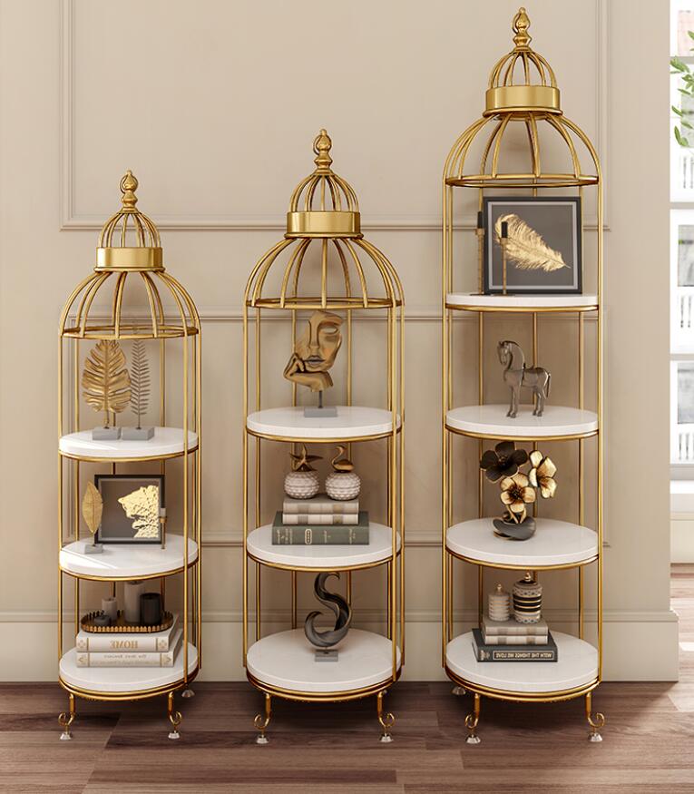 Storage Cabinets Living Room Nordic Racks Creative Bird Cage Shelf Flower Rack Book Schränke