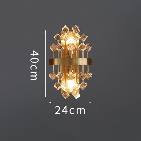 Wall Lamps Modern Gold Crystal Brushed Copper Wall Lights