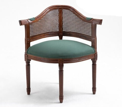 Dining Chair Antique Rattan Back Solid Wood Esszimmerstuhl Leisure Chairs