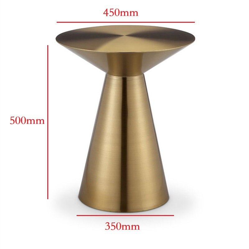 Round Table Nordic Style Metal Tea Couchtisch Living Room Shining Gold Corner Side Table