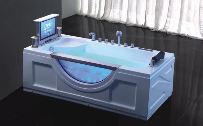 Bathtub Bathroom Whirlpool Badewanne LED Colored Lights Indoor Spa Surf Massage Tub