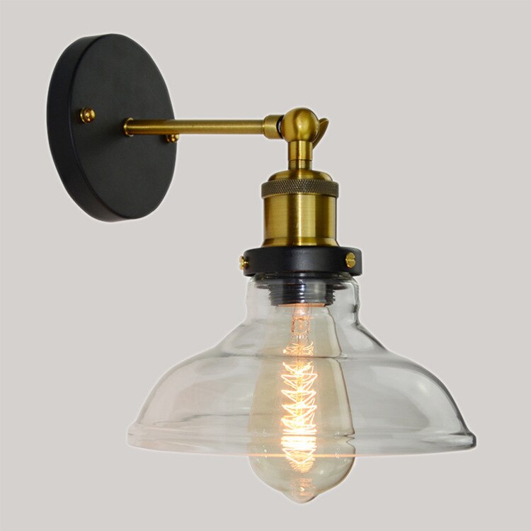 Wall Lamps Mounted Vintage Glass Loft Retro Wall Lights