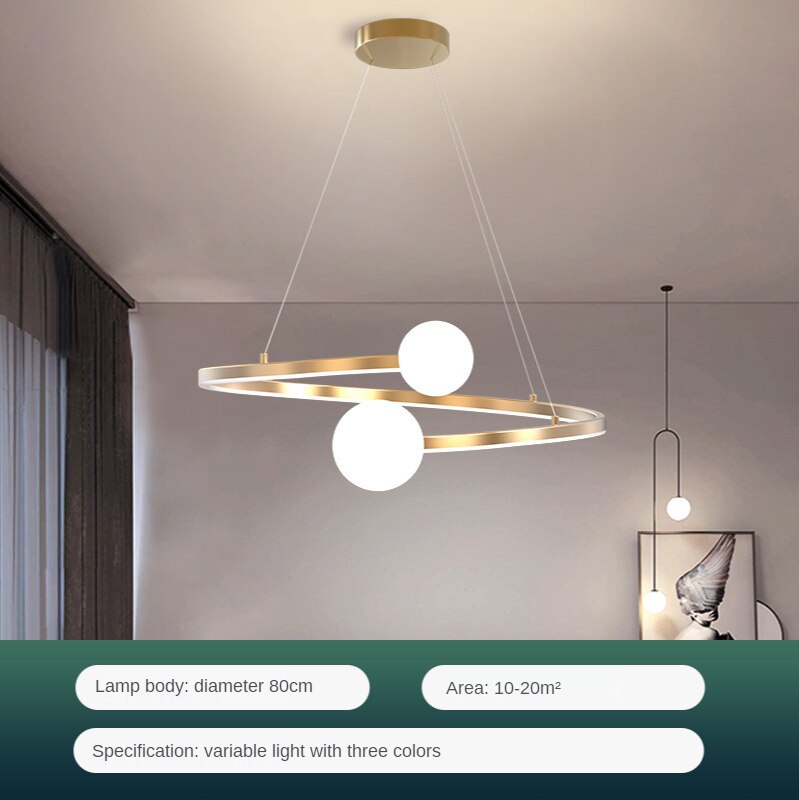 Ceiling Light Nordic Led Ball Ring Curve Hallway Modern Ceiling Lights