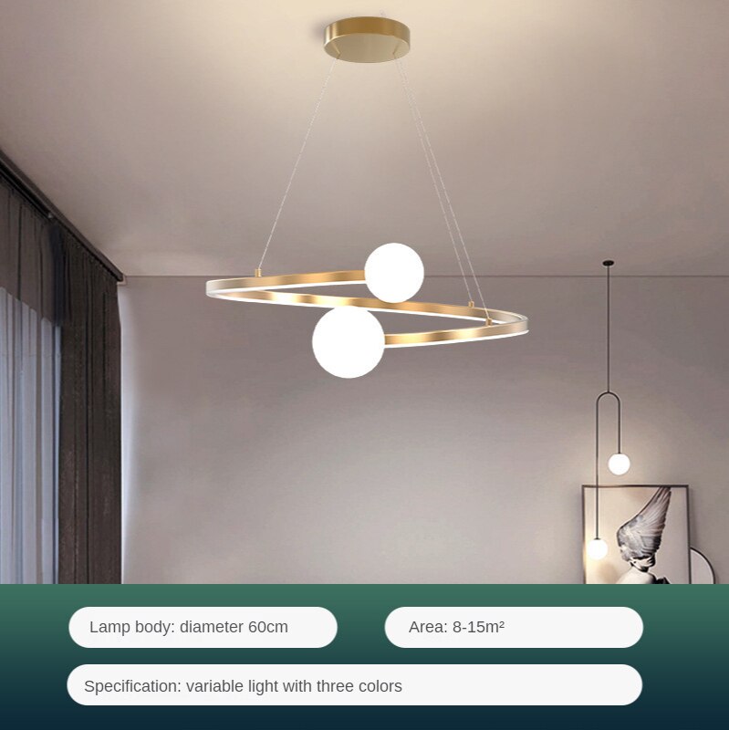 Ceiling Light Nordic Led Ball Ring Curve Hallway Modern Ceiling Lights