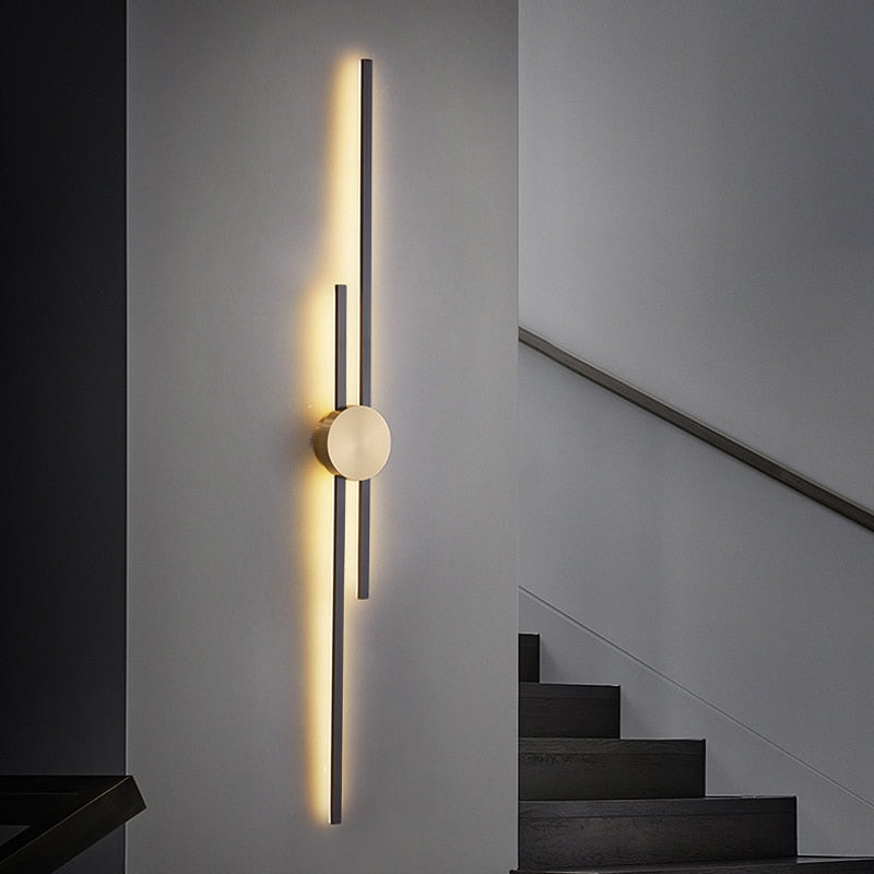 Wall Lamps Surface Mount Minimalist LED Long Coppe Wall Lights