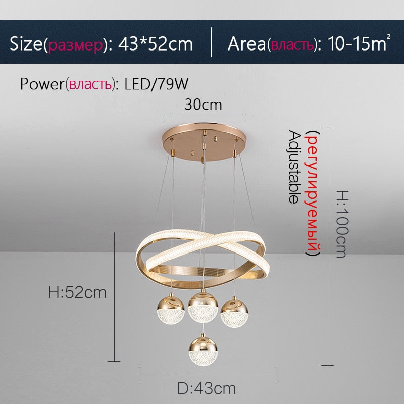 Chandelier Minimalist Art Three Head Nordic Dining Room Lamp Chandeliers