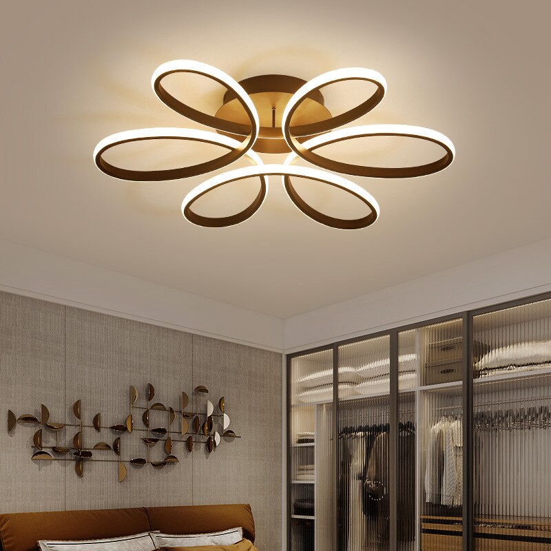 Ceiling Light Flower Creative Ring Lighting Ultra-Thin Iron Acrylic Nordic LED Ceiling Lights