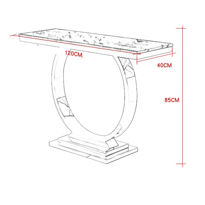 Long Porch Platform Table Morden Luxury Marble Surface Stainless Steel Tea Tisch