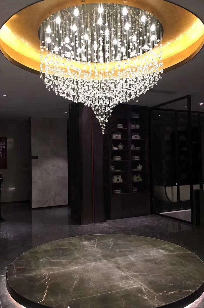 Chandelier Living Room Lobby Creative Crystal Lights Stone Fixture Color Cristal Lustre Chandeliers