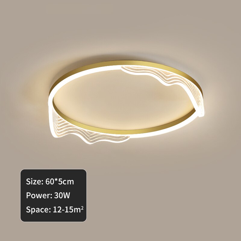 Ceiling Lights Led Golden Lustre Simplicity Acrylic Ceiling Lights