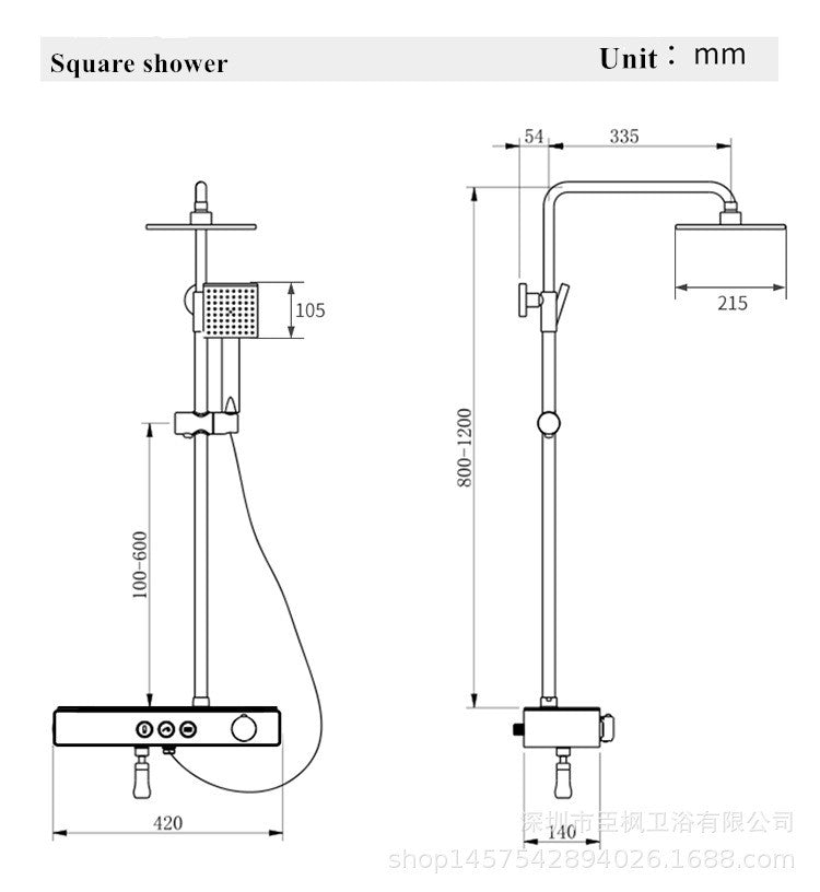 Shower Systems Duschsystem 250 Cube Smart System