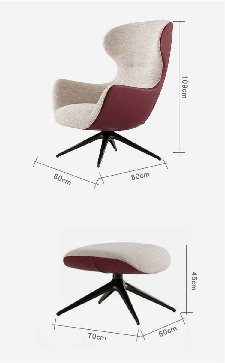 Wing Chair Modern Fabric Nordic Designer Light Leisure Living Room Wing Chairs