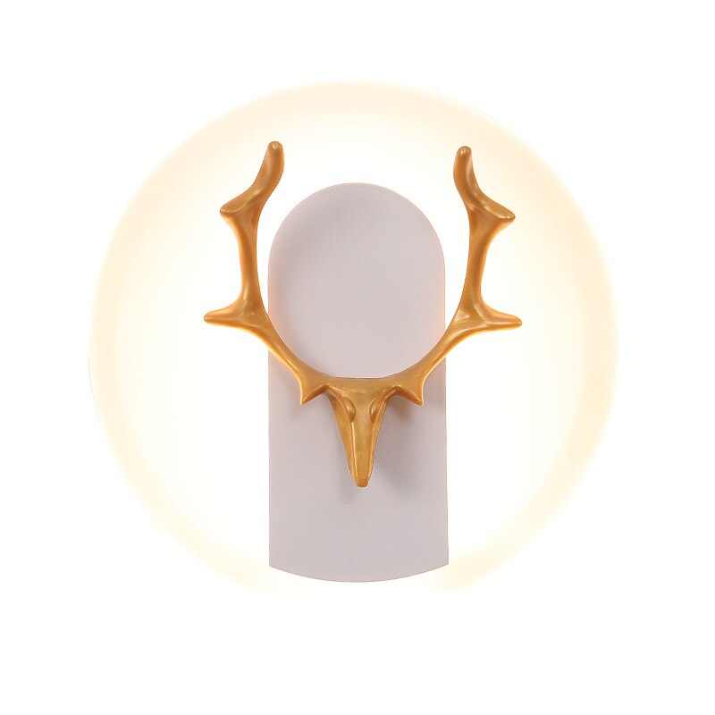 Wall Lamps Modern Nordic Creative Antler Background Sconce Wall Lights