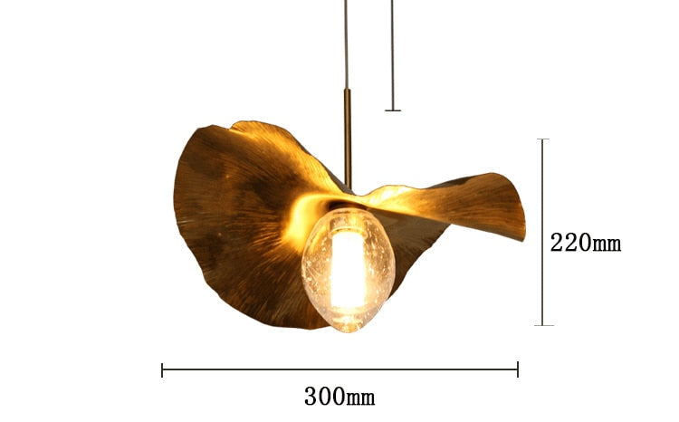 Pendant Light Nordic Modern Chandelier Lotus Copper Pendant Lights