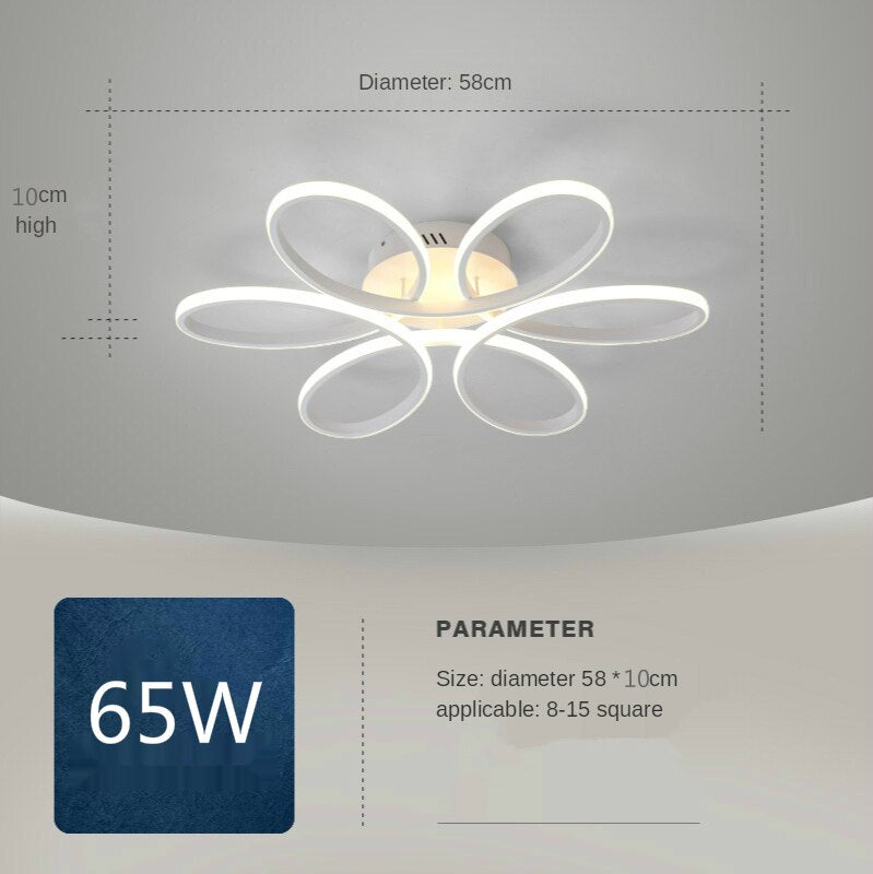 Ceiling Light Flower Creative Ring Lighting Ultra-Thin Iron Acrylic Nordic LED Ceiling Lights