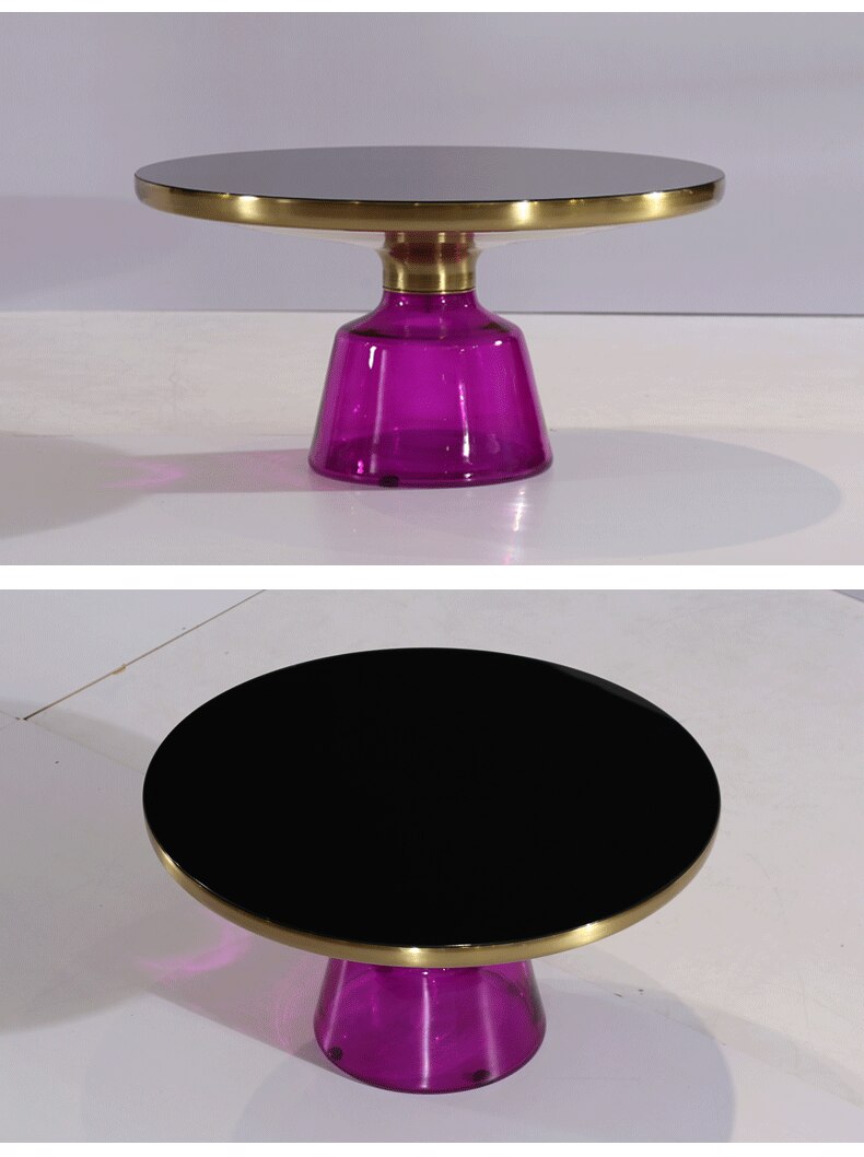 Classic Design Round Glass Couchtisch Side Table Luxury Coffee Glass Tables