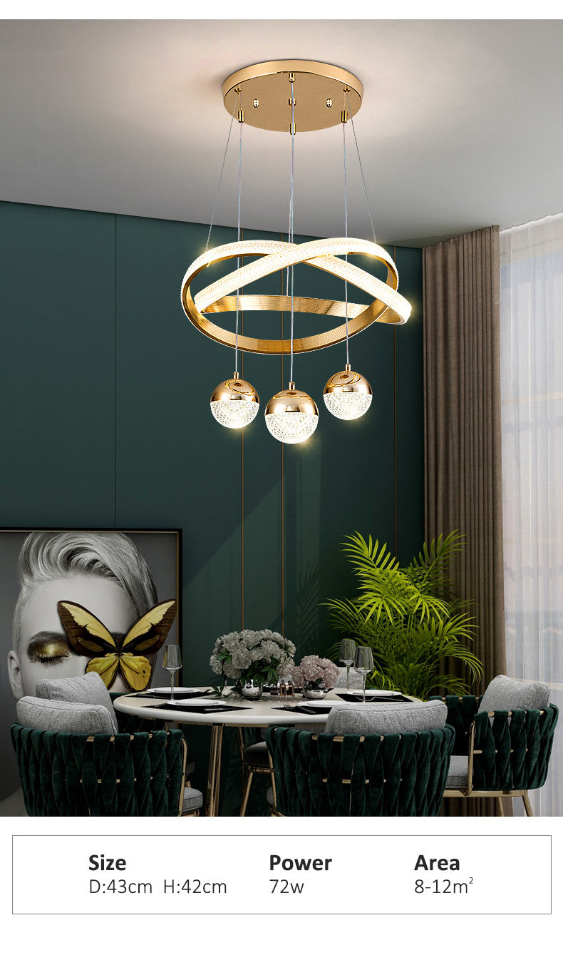 Chandelier Minimalist Art Three Head Nordic Dining Room Lamp Chandeliers