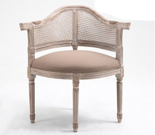 Dining Chair Antique Rattan Back Solid Wood Esszimmerstuhl Leisure Chairs