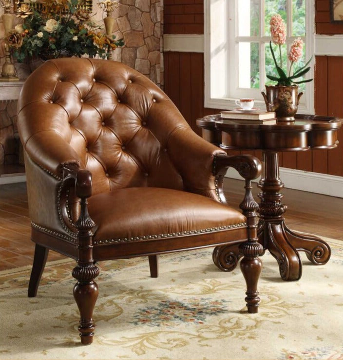 Chesterfield Chair Leather Single Sessel Lobby Chairs Living Room High Back Sesselset