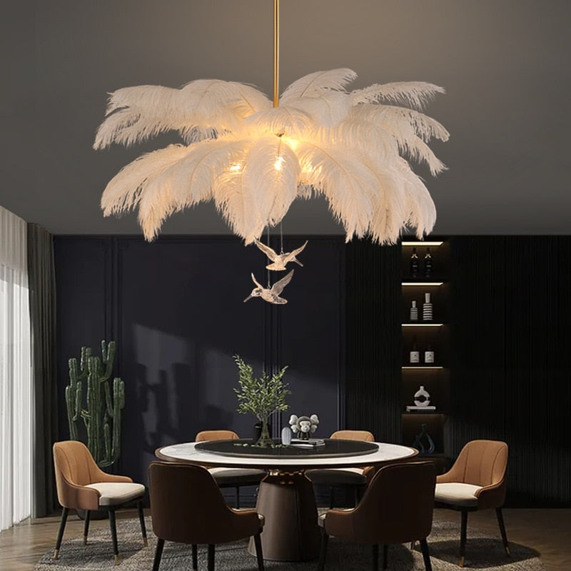 Pendant Light Chandelier Colorful Feathers Ceiling Pendant Lights  G9 Bulb Hanging Pendant Lights