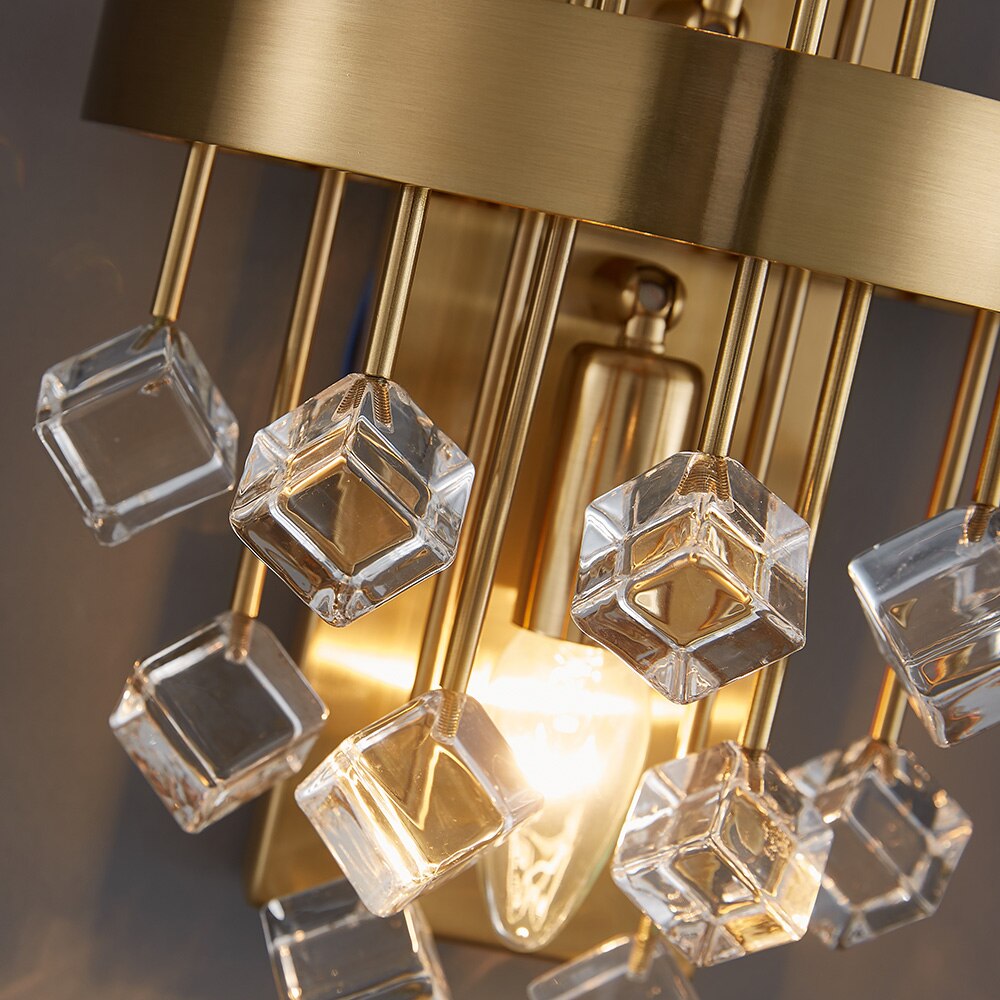 Wall Lamps Modern Gold Crystal Brushed Copper Wall Lights