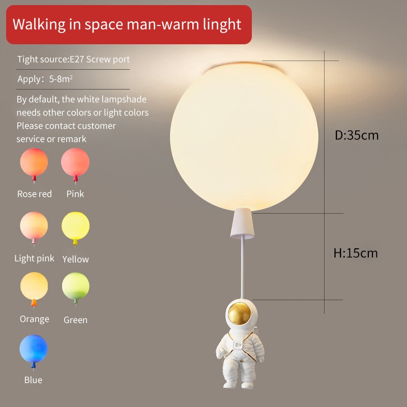 Children's Room Lighting Kids Room Ceiling Lamp Cartoon Space Lights