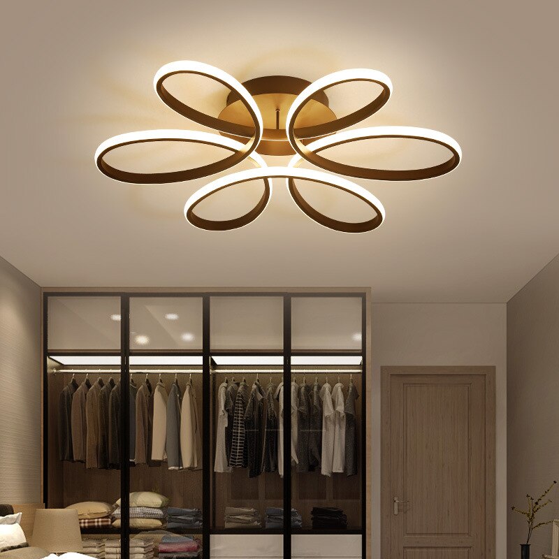 Ceiling Light Flower Creative Ring Lighting Ultra-Thin Iron Acrylic Nordic LED Ceiling Lights