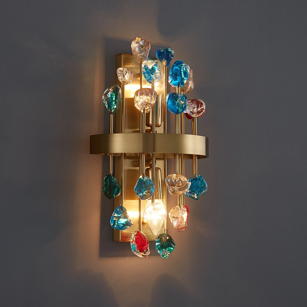 Wall Lamps Modern Gold Crystal Brushed Copper Wall Lights